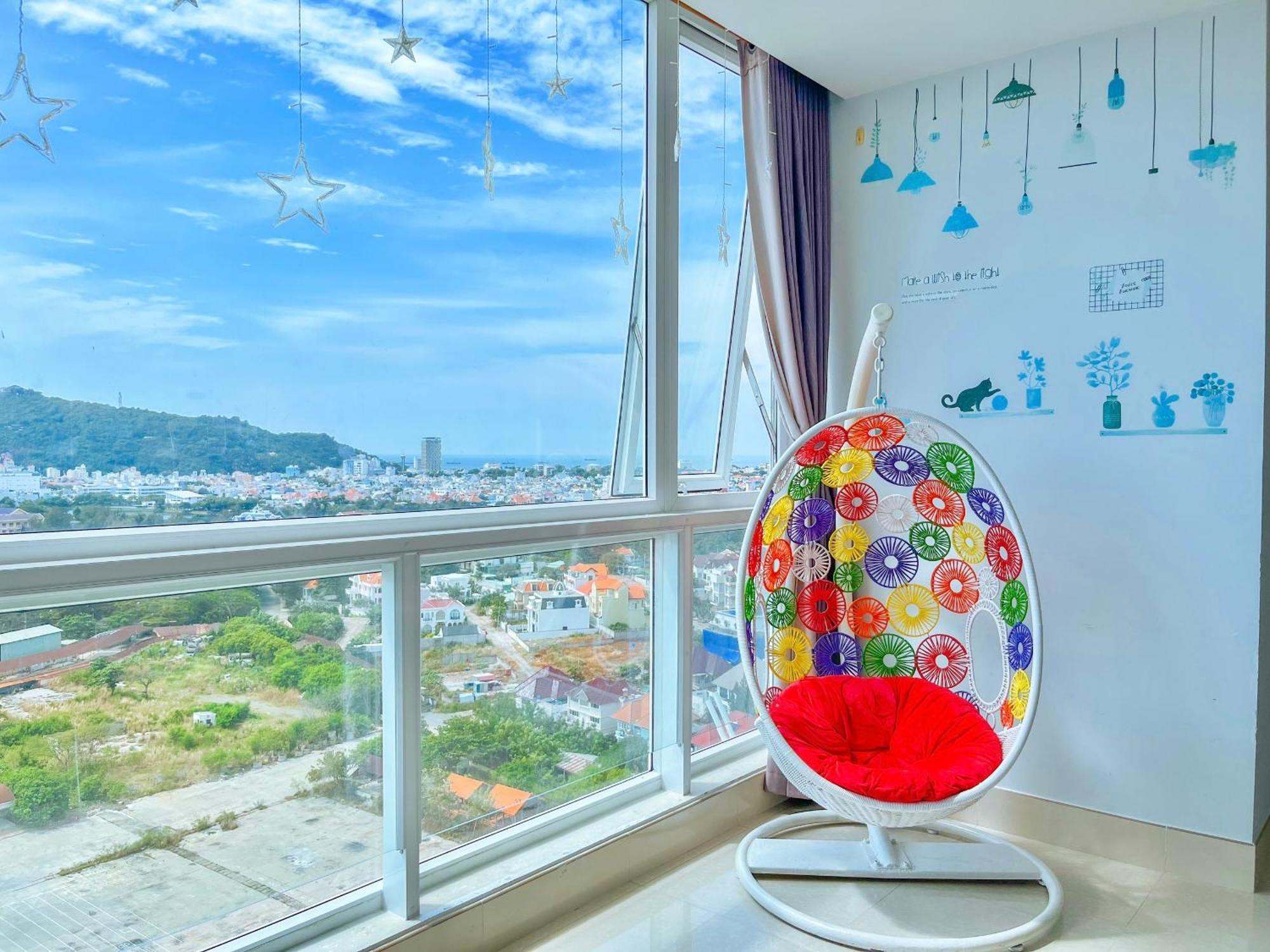 Can Ho Oasky,3 Phong View Dep Nhin Ra Bien,Nui Va Ho Bau Sen Vung Tau Exterior photo